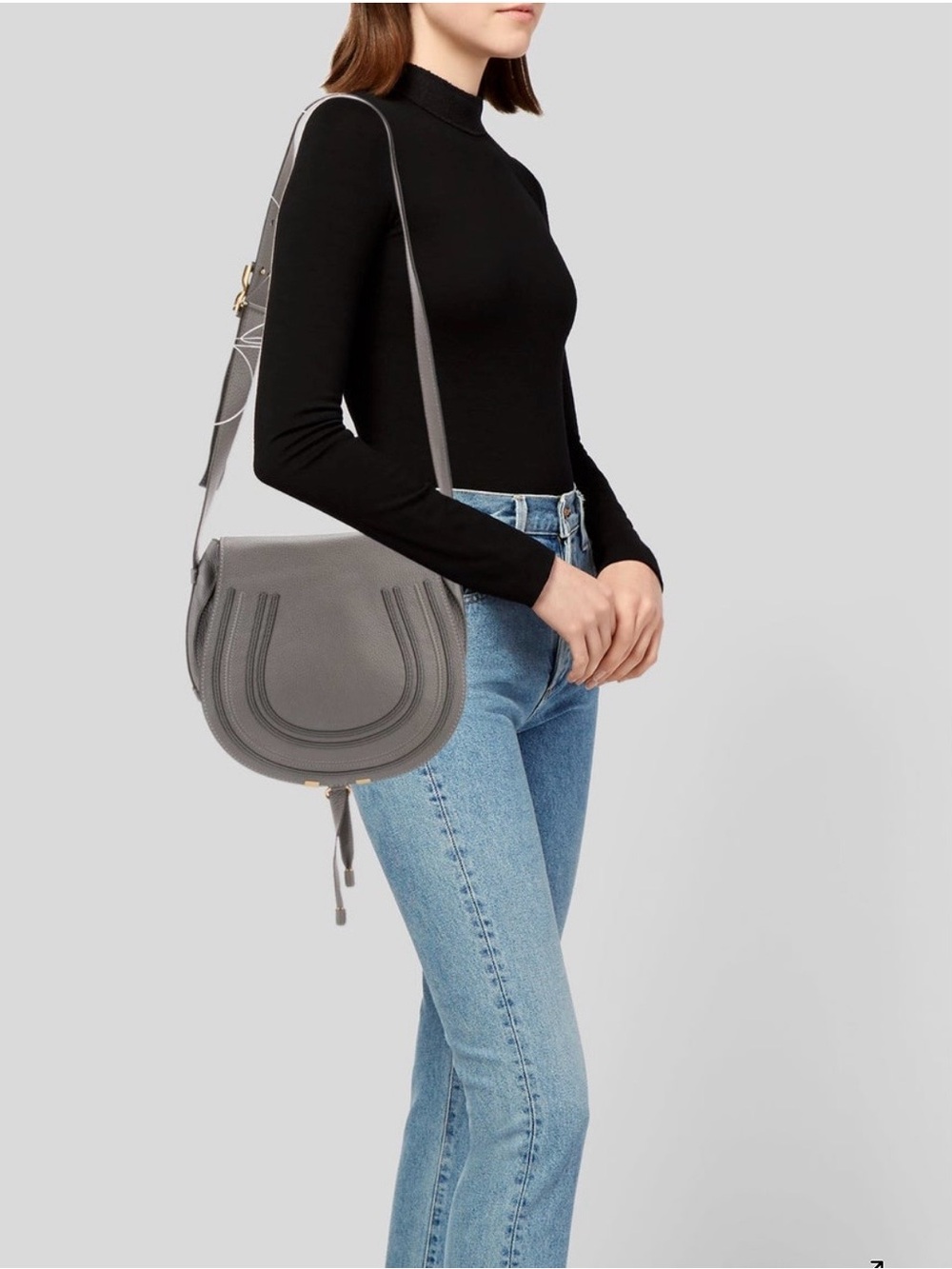 Chloe MARCIE SADDLE BAG IN GRAINED LEATHER